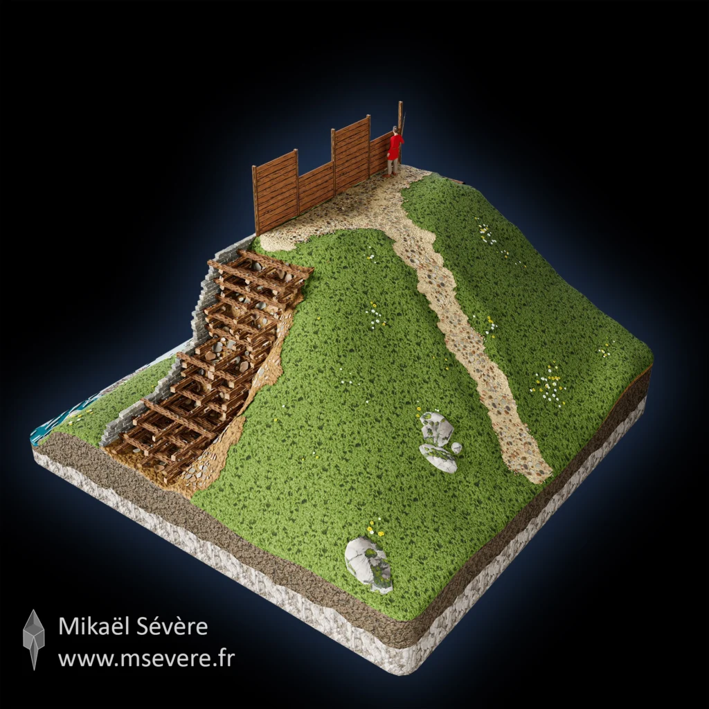 Restitution 3D Murus Gallicus