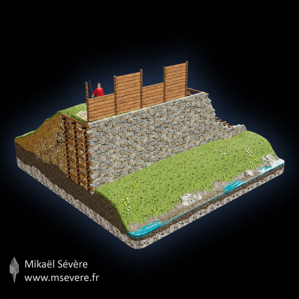 Reconstitution 3D Murus Gallicus
