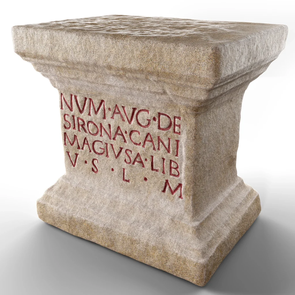 Restitution 3D autel romain